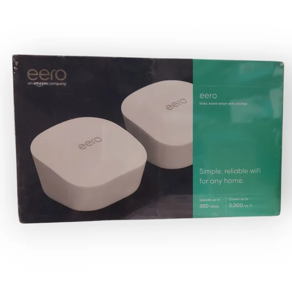 2-PC Eero White Mesh WiFi System - Picture 1 of 2